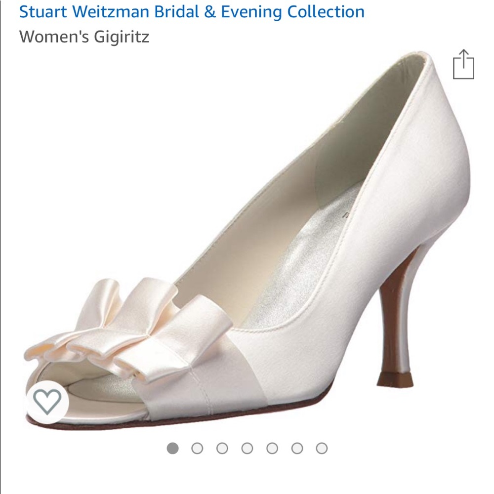 NWT Stuart Weitzman White Satin Gigi Heel